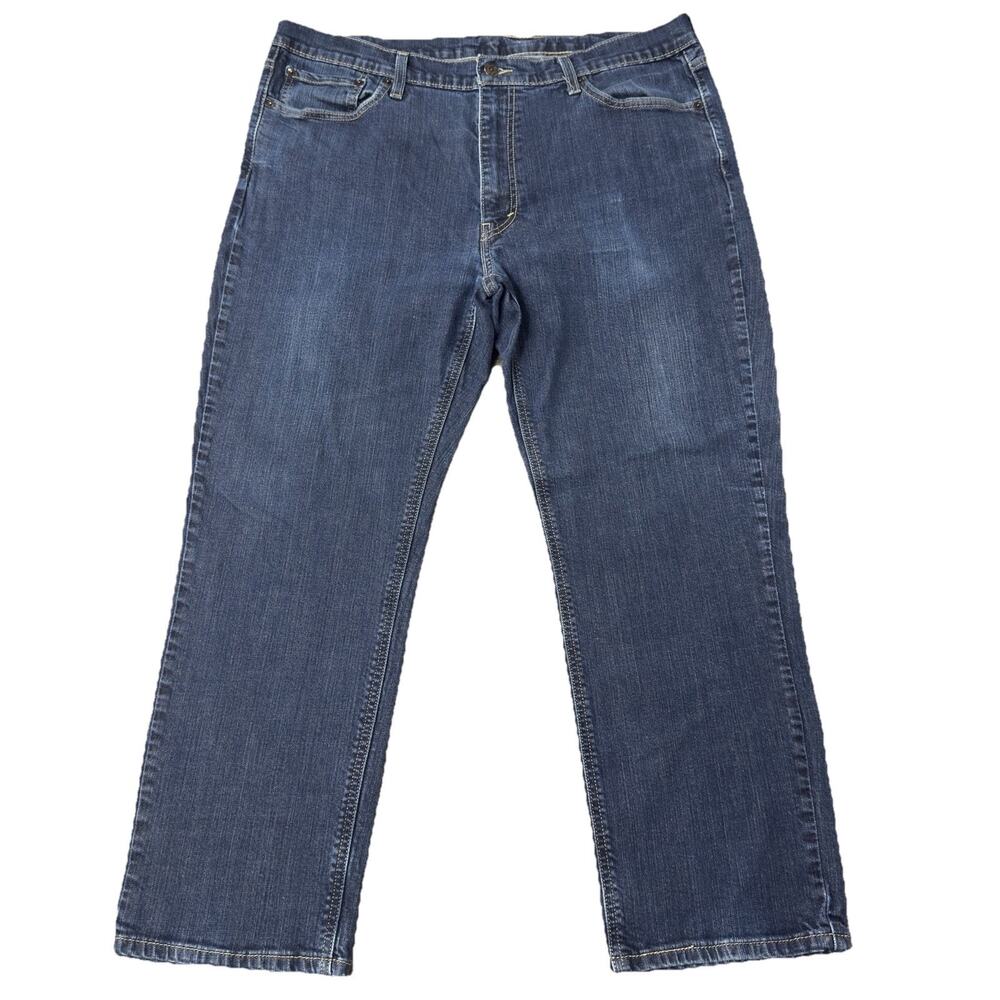 Levi Strauss 541 Athletic Taper Jeans Dark Wash Stretch Denim Mens 40x28 Preppy